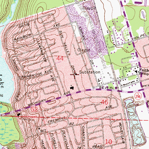 Topographic Map of Community Baptist Church, FL