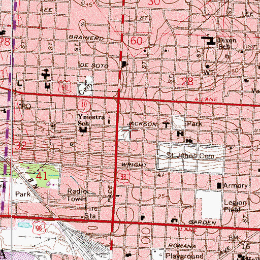 Topographic Map of Gulf Coast Baptist Church, FL