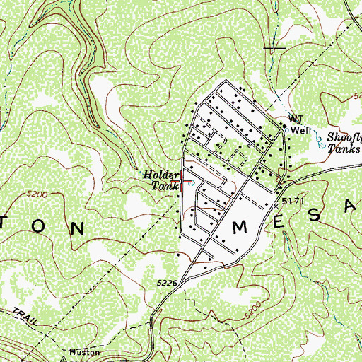 Topographic Map of Holder Tank, AZ