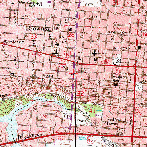 Topographic Map of Sunlight Baptist Church, FL