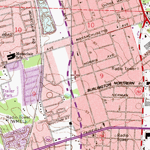 Topographic Map of Sixth Avenue Baptist Church, FL