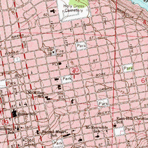 Topographic Map of Scenic Bay Baptist Church, FL