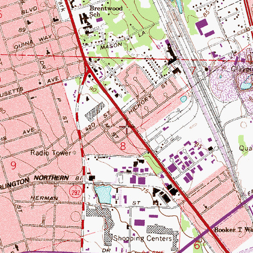 Topographic Map of New Missionary Baptist Church, FL