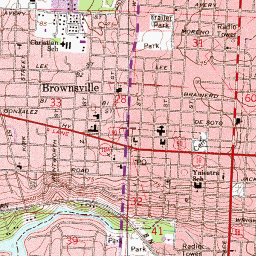 Topographic Map of Mount Olive Baptist Church, FL