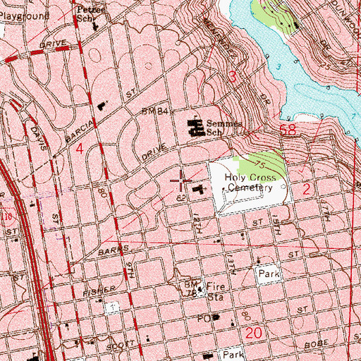 Topographic Map of Greater Union Baptist Church, FL