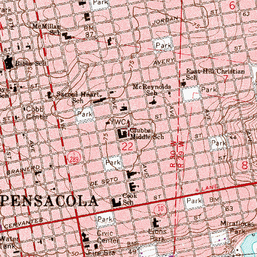 Topographic Map of Greater Morning Star Baptist Church, FL