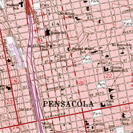 Topographic Map of Friendship Missionary Baptist Church, FL