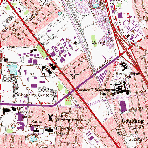 Topographic Map of Bethel African Methodist Episcopal Church, FL