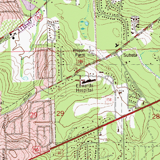 Topographic Map of Catholic Church of Blessed Sacrament, FL