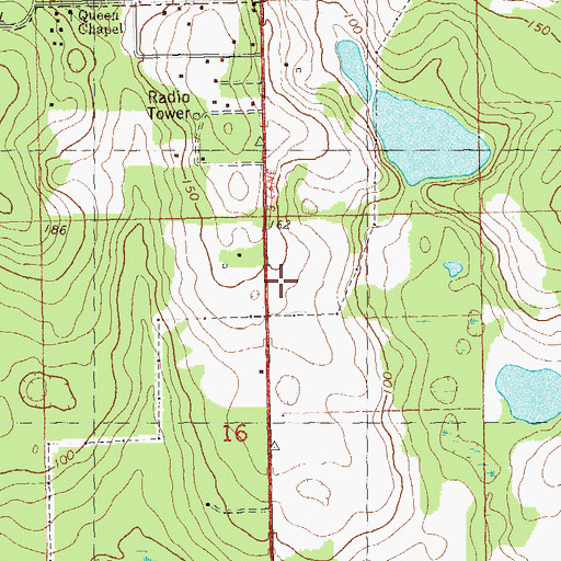 Topographic Map of Lake Ellen Baptist Church, FL