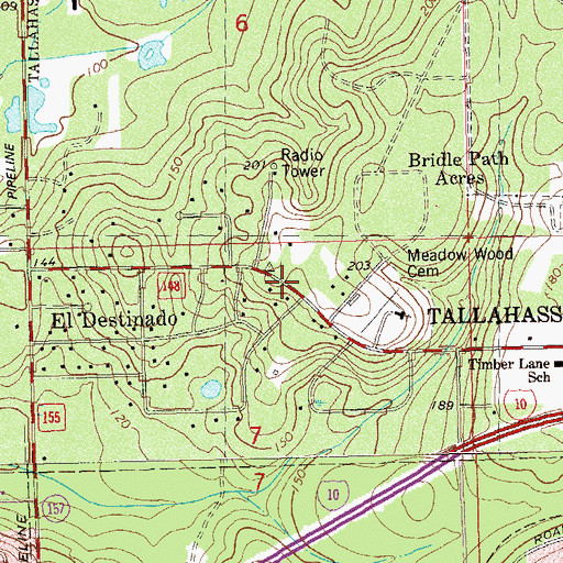 Topographic Map of Saint Andrews Anglican Church, FL