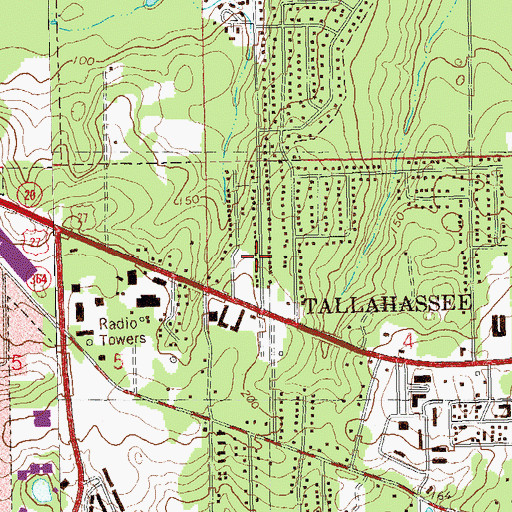 Topographic Map of Faith Baptist Church, FL