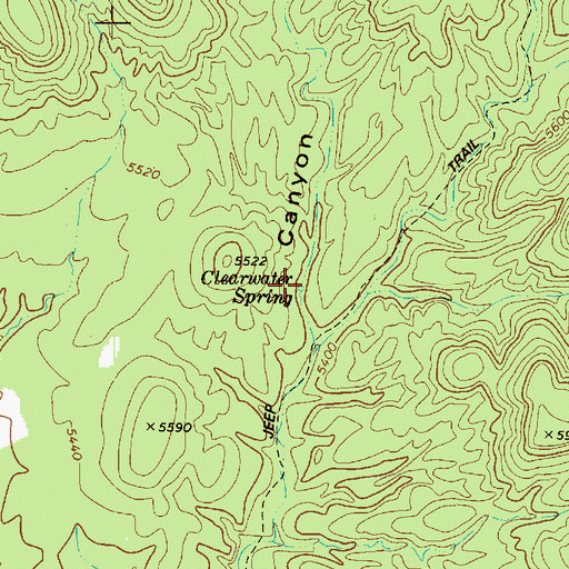 Topographic Map of Clearwater Spring, AZ