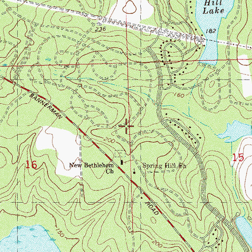 Topographic Map of New Bethlehem Primitive Baptist Church, FL