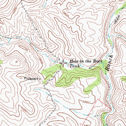 Topographic Map of Hole in the Rock Tank, AZ