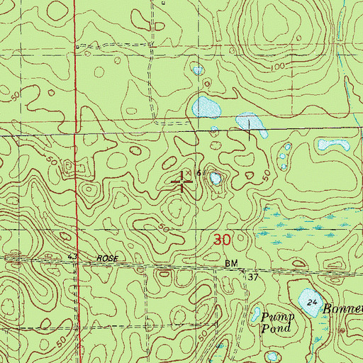 Topographic Map of Saint Phillip Primitive Baptist Church of Christ, FL