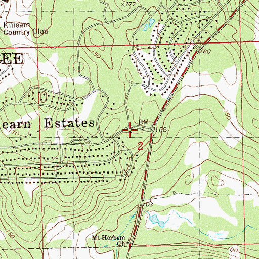 Topographic Map of Killearn United Methodist Church, FL