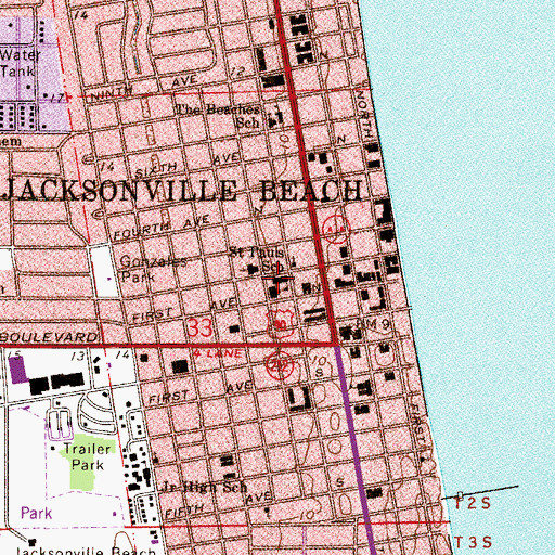 Topographic Map of First Baptist Church Day Care/Kindergarten, FL