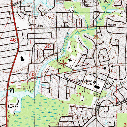 Topographic Map of Ark Christian School, FL