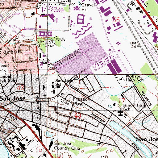Topographic Map of Gerber Childrens Center, FL
