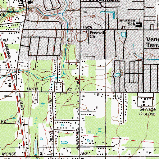 Topographic Map of Country Life School, FL