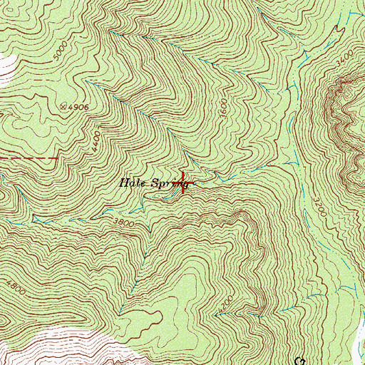 Topographic Map of Hale Spring, AZ