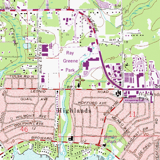Topographic Map of Saint Martins Early Learning Center, FL