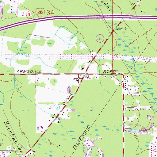 Topographic Map of Country School, FL