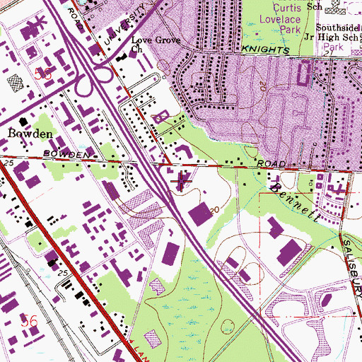 Topographic Map of Grace Christian School, FL
