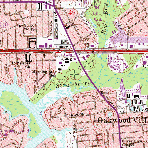 Topographic Map of Christ the King Catholic School, FL