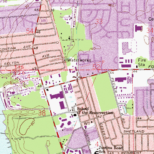 Topographic Map of Arlington Country Day School, FL