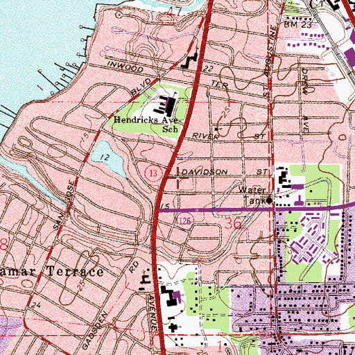 Topographic Map of All Saints Early Learning Child Care School, FL