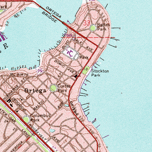 Topographic Map of Saint Marks Episcopal Day School, FL