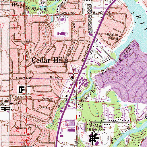 Topographic Map of Our Lady of Guadalupe School, FL