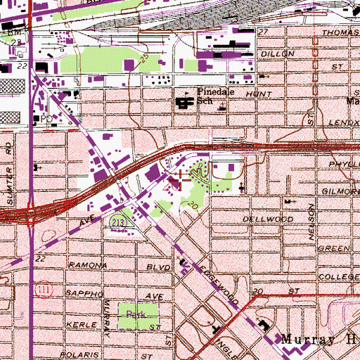 Topographic Map of Broach School, FL