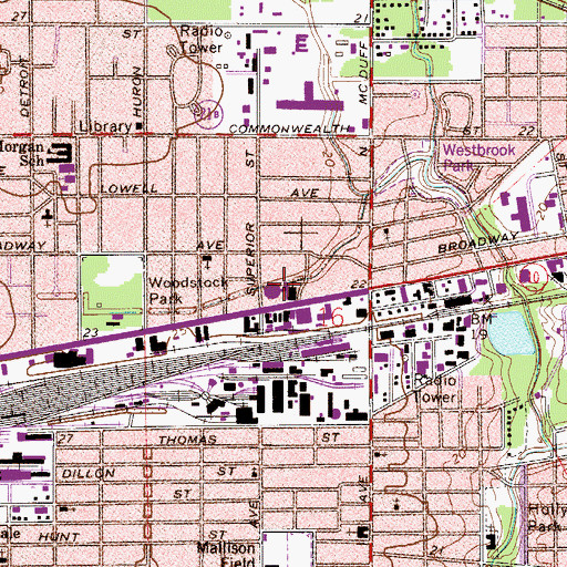Topographic Map of Duval Christian School, FL