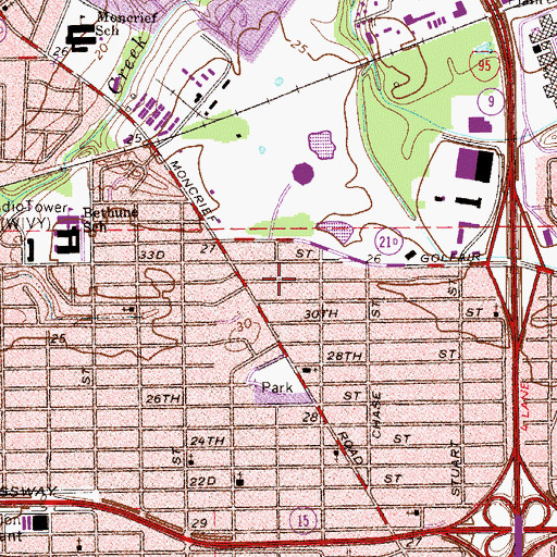 Topographic Map of His and Hers Kiddie Kollege, FL