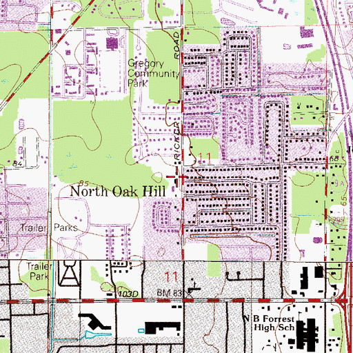 Topographic Map of Summerhill Childrens Center, FL