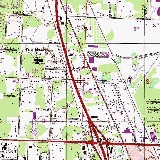 Topographic Map of Kinder Care Learning Center, FL