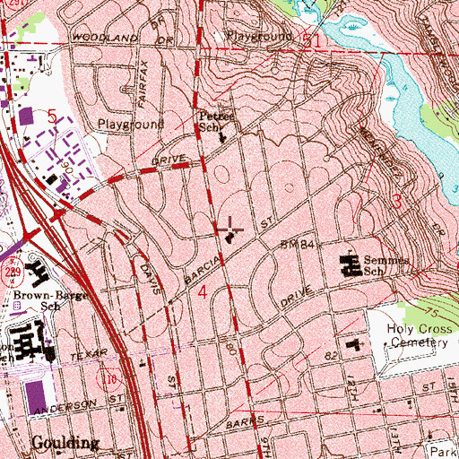 Topographic Map of Jehovah Lutheran School, FL