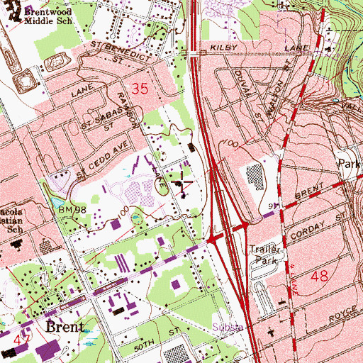 Topographic Map of Seventh-Day Adventist Elementary School, FL
