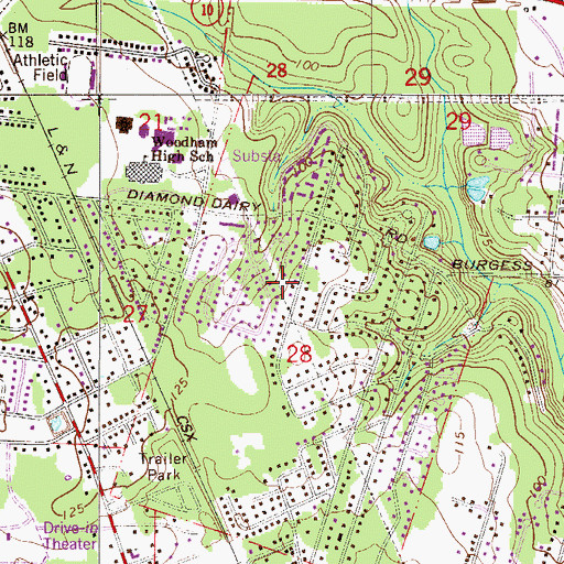 Topographic Map of Sunshine Christian Private School, FL