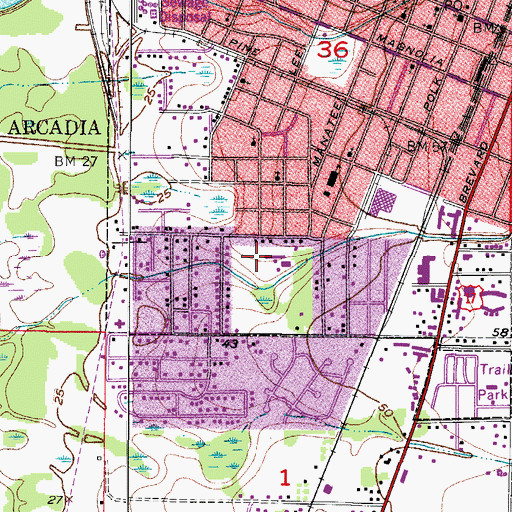 Topographic Map of Amtra Montessori Christian Preschool, FL
