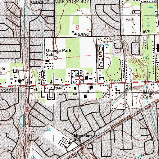 Topographic Map of Little Lamb Christian School, FL