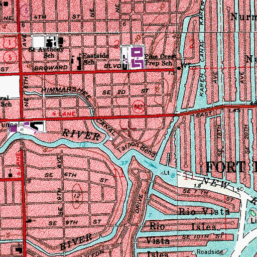 Topographic Map of Happyland Day School, FL
