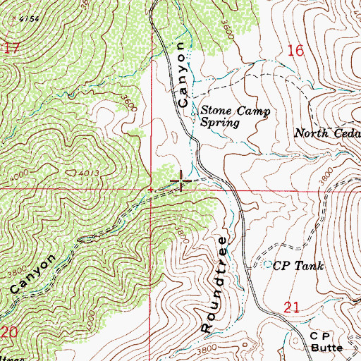 Topographic Map of Holmes Canyon, AZ