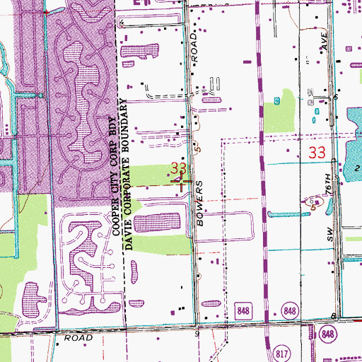 Topographic Map of Hilltop Montessori School, FL
