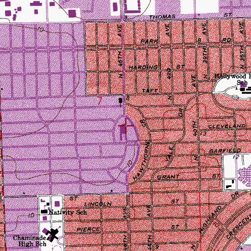 Topographic Map of Beth Shalem Day School, FL
