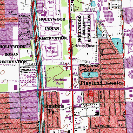Topographic Map of Galaxy Grade School, FL