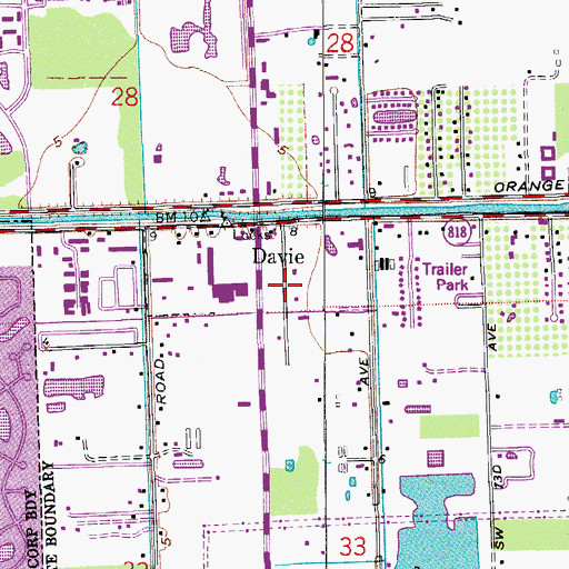 Topographic Map of Academy Senior High School, FL